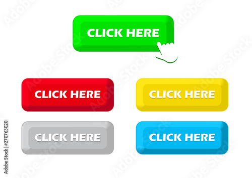 Click here buttons vector