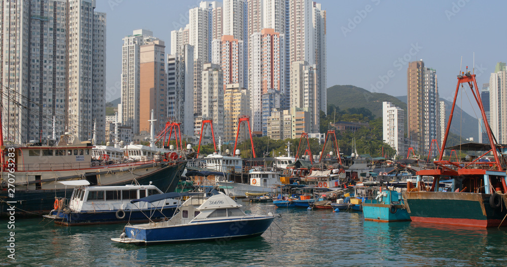 Hong Kong fishing harbor port