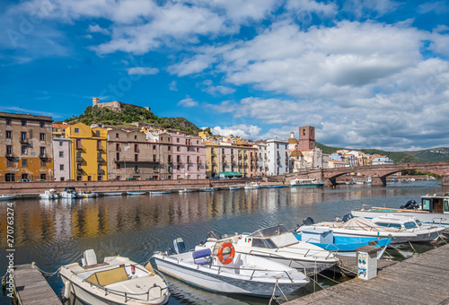 Bosa  province of Oristano  a picturesque village of ancient origins  Sardinia  Italy.