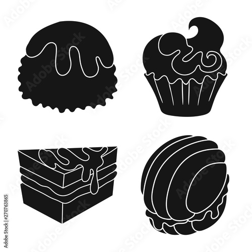 Vector design of sweetness and product logo. Collection of sweetness and sweet stock symbol for web.