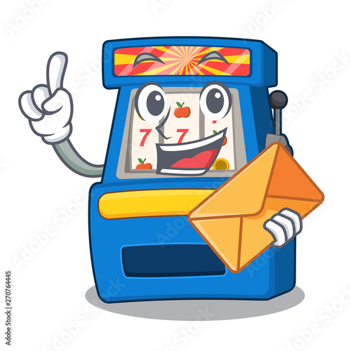With envelope slot machine isolated in the character