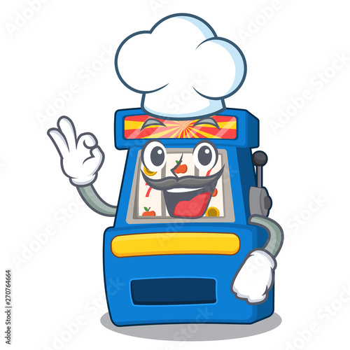 Chef slot machine isolated in the character