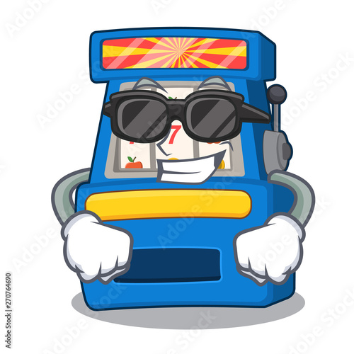 Super cool slot machine isolated in the character