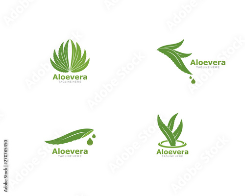 Set of aloevera logo template vector icon concept