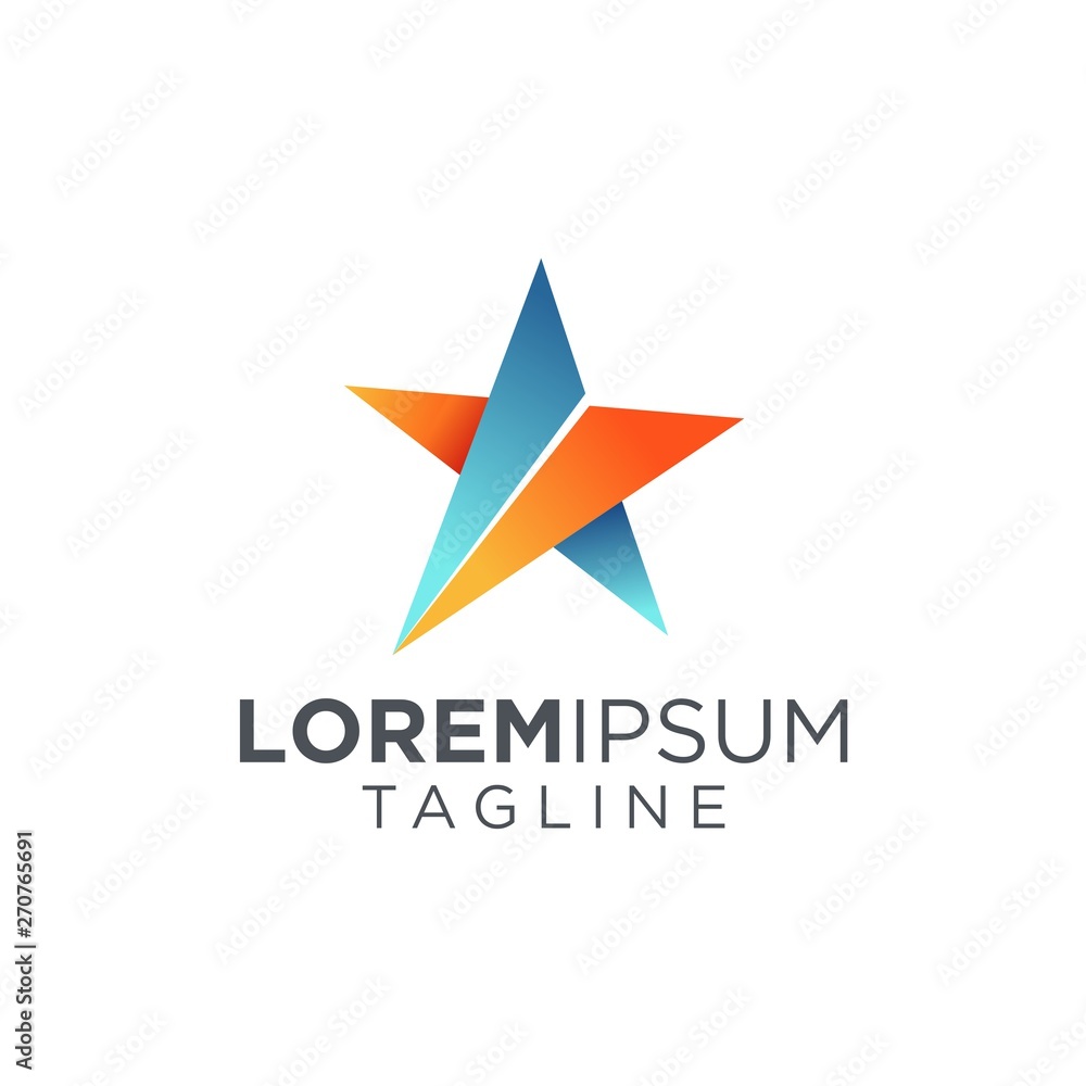 Colorful star icon logo template Colorful star icon logo template