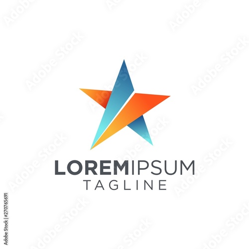 Free Download Colorful star icon logo template - GFXLoad