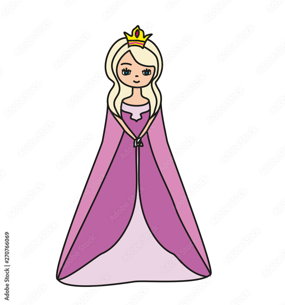 Charming queen - isolated illustration Charming queen - isolated illustration