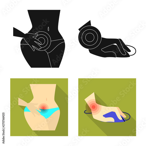 Vector design of hospital and rendering logo. Collection of hospital and help vector icon for stock.