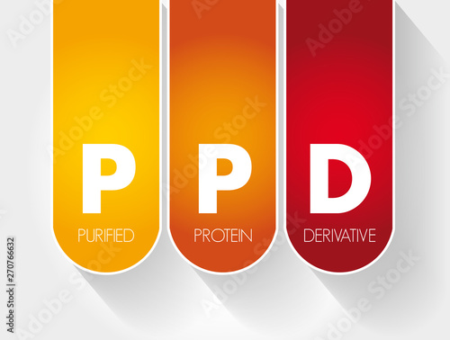 PPD - Purified Protein Derivative acronym, medical concept background photo