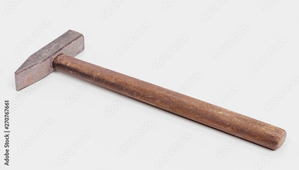 Realistic 3d Render of Small Hammer Realistic 3d Render of Small Hammer