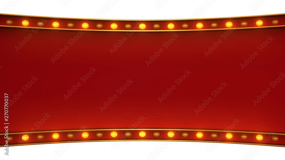Red marquee light board sign retro animation. 3d rendering Red marquee light board sign retro animation. 3d rendering