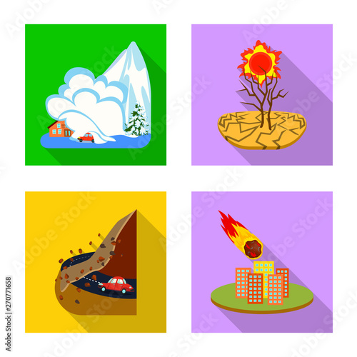 Vector illustration of collapse and environment  icon. Collection of collapse and distress stock vector illustration.