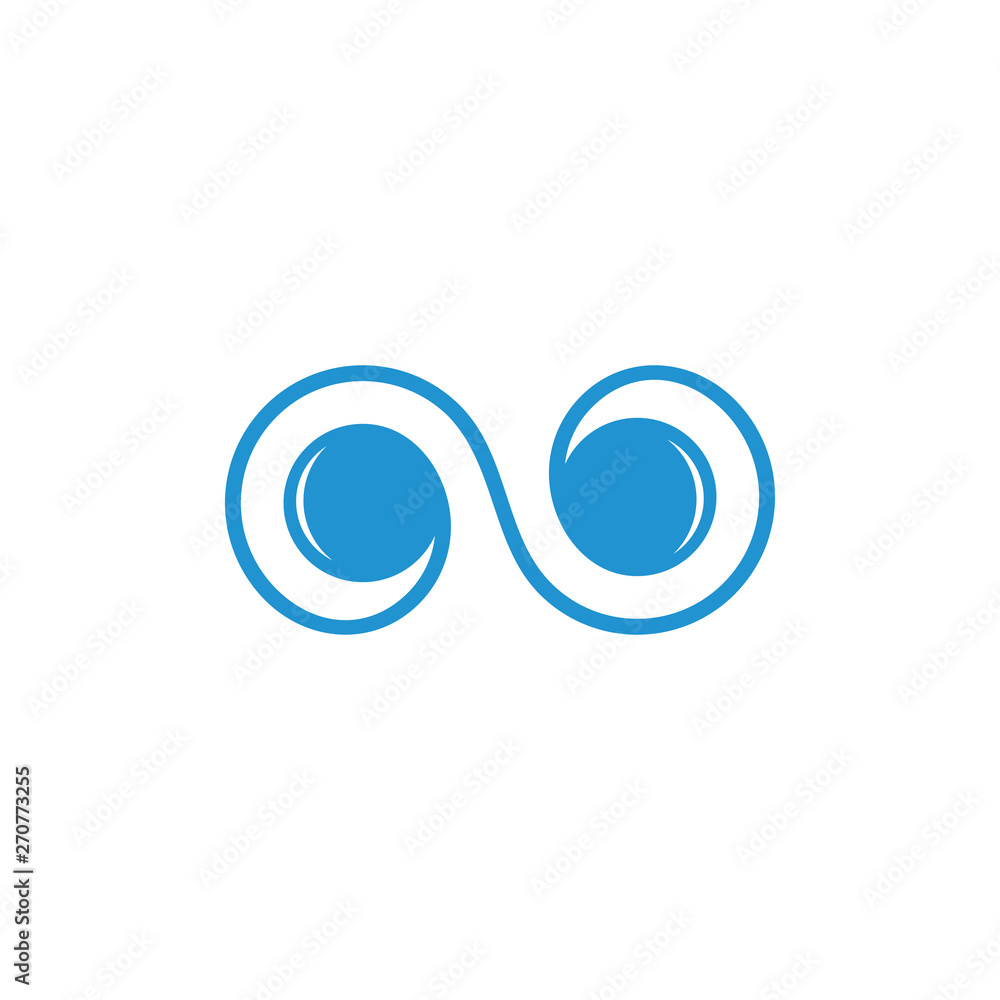 linked circle curl loop logo vector linked circle curl loop logo vector