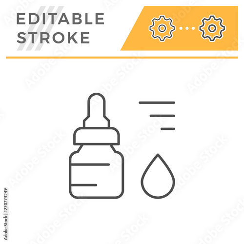 Drops editable stroke line icon