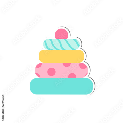 Cartoon style icon of a rattle