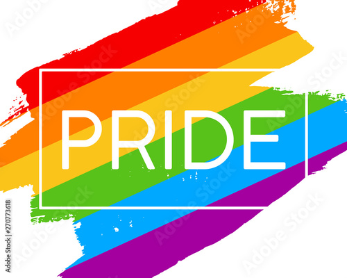 Hand draw LGBT pride flag in vector format