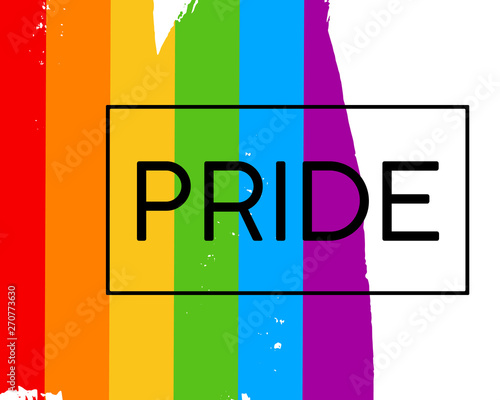 Hand draw LGBT pride flag in vector format