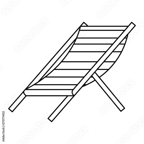 beach chair stripes relax icon