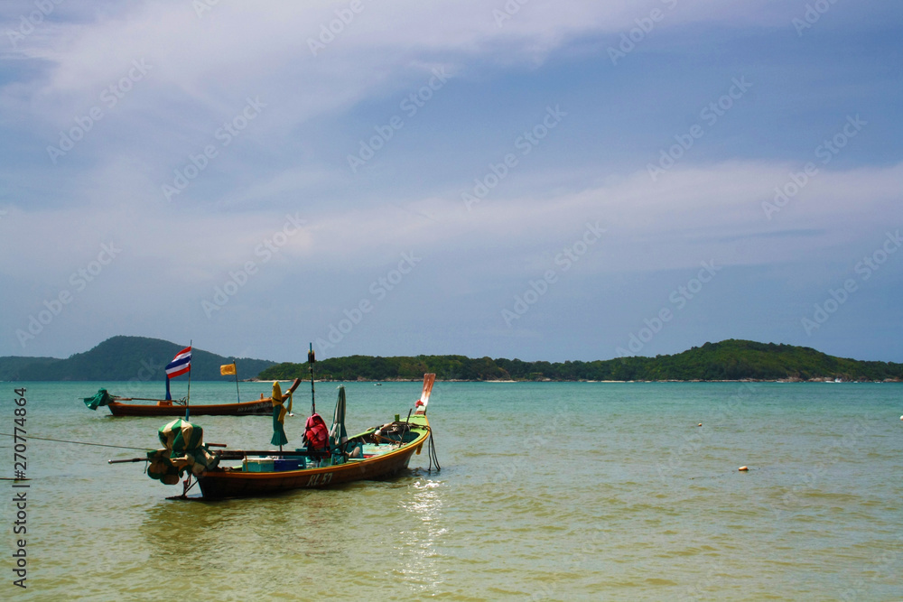 traditional longtail boat in thailand