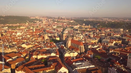 Wallpaper Mural Aerial footage of Prague, Czech Republic, on a Beautiful summer s day over the city, including Charles Bridge and Prague One municipal district Aerial footage Torontodigital.ca