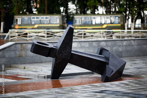 The Great Anchor Monument on Korabelnaya Embankment in Vladivostok - the capital of the Far East photo