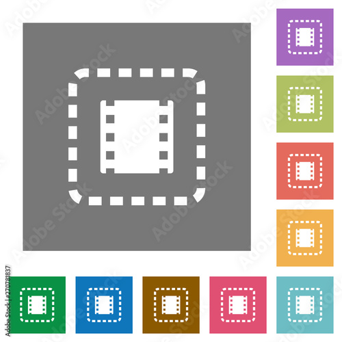 Place movie square flat icons