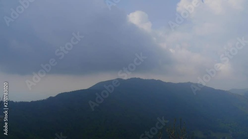 The Cloudy sky above the Lombard Alps, near Lake Como, Italy - May 2019 photo