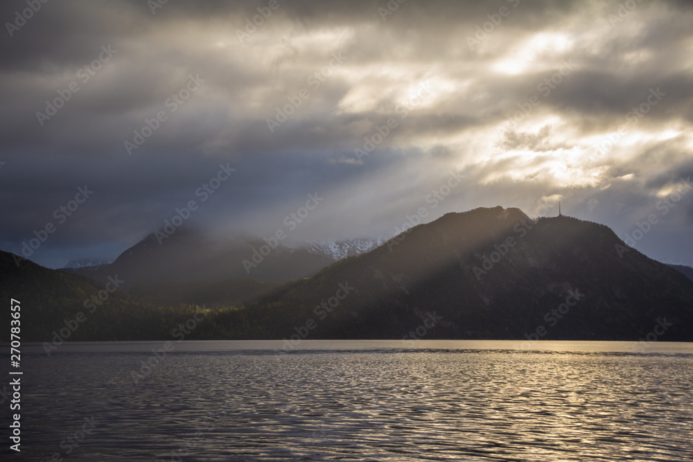 Morning light and mood by the Romsdalsfjorden, Norway. Morning light and mood by the Romsdalsfjorden, Norway.