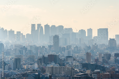 Canvas Print Group of Tokyo skyscraper of Tokyo city view for business and industry concept background