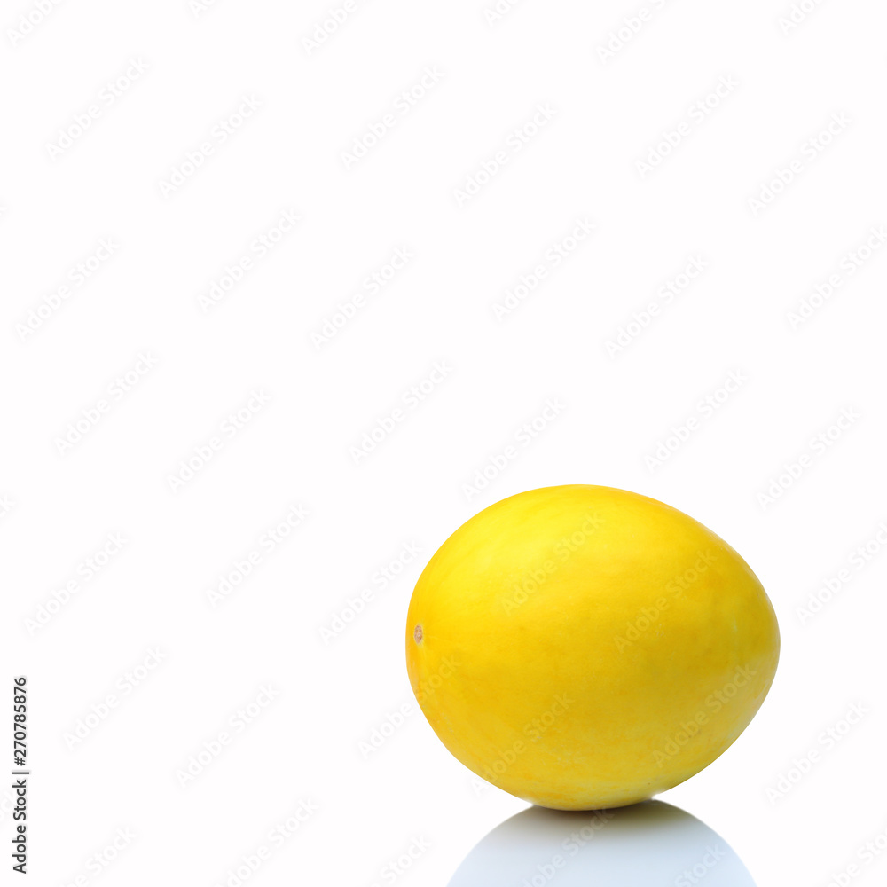 Yellow honeydew melon isolated on white background. Yellow honeydew melon isolated on white background.
