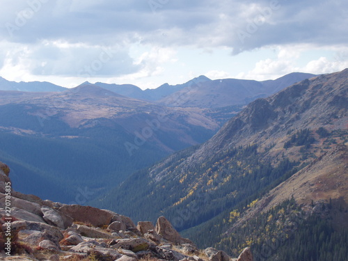 Mountain range in Rocky Mountain National Park in September