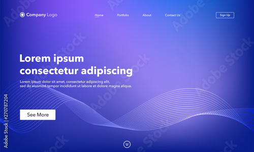 Asbtract background website Landing Page. Template for websites, or apps. Modern design. Abstract vector style.