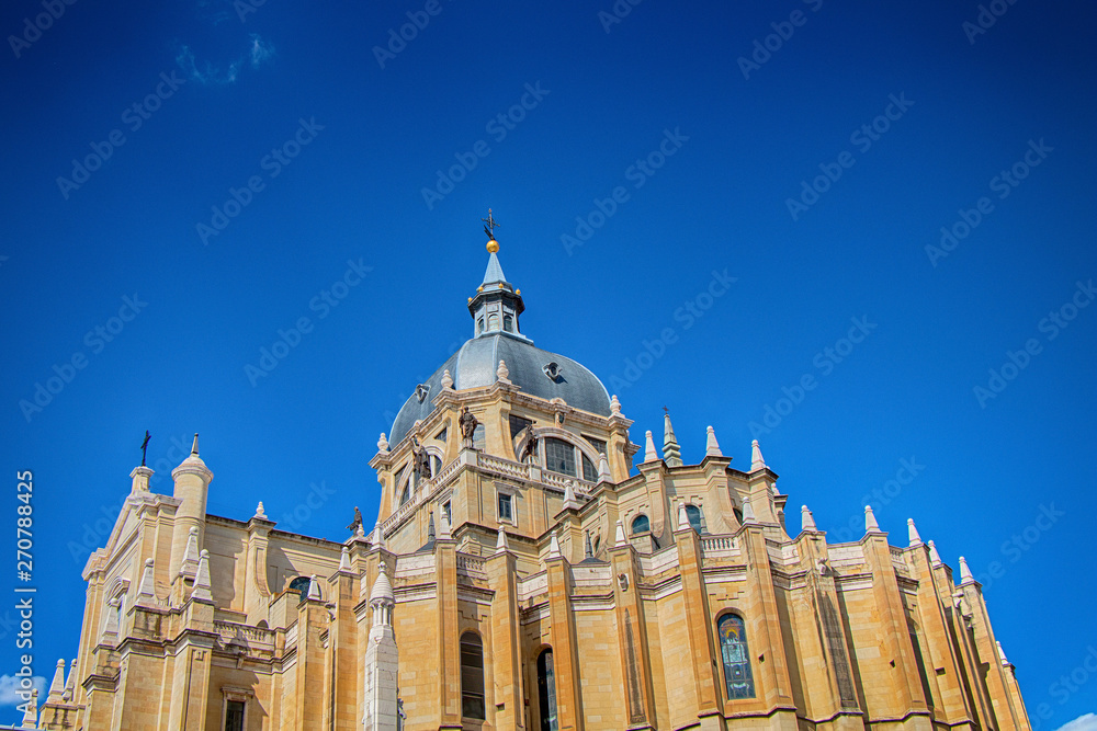 Obraz premium Madrid, Spain. Panorama of the city, view of the cathedral.