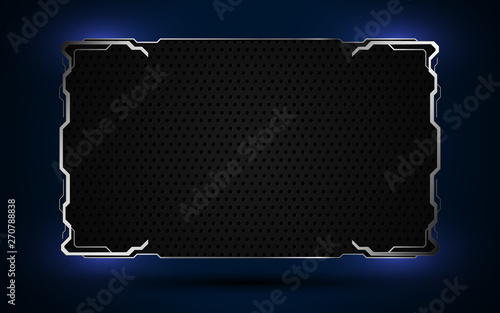 rectangle frame sci fi cyber concept template background