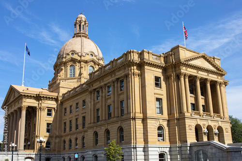 Alberta Legislature Building in Edmonton, Canada. It is the meeting place of the Executive Council and the Legislative Assembly