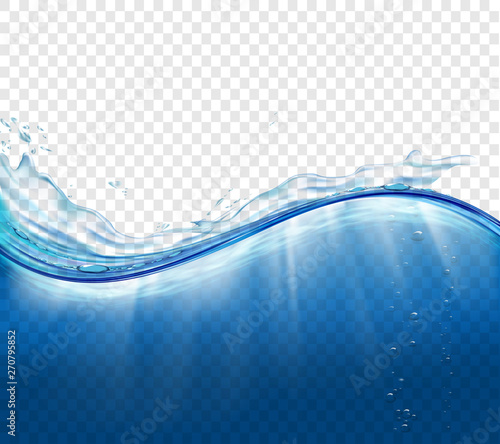 Water surface with waves and splashes.