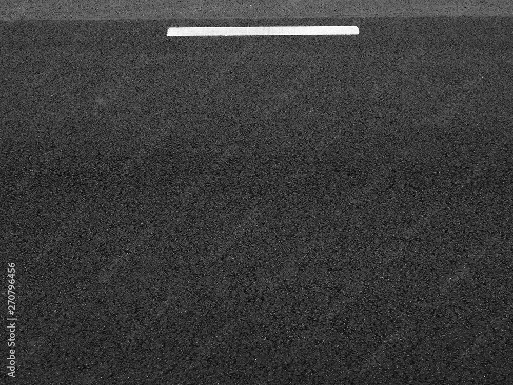 asphalt road with marking white line texture