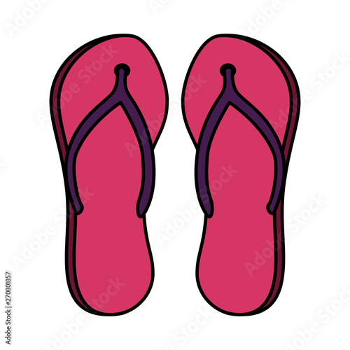 summer flip flops accessories icons