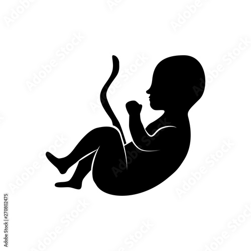 Embryo, pregnancy vector icon. 
