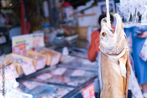 Canvas Print Tsukiji fish market in Tokyo