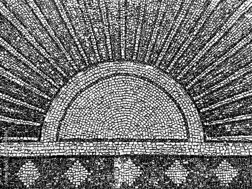 Vector background of mosaic floor in a Ravenna church