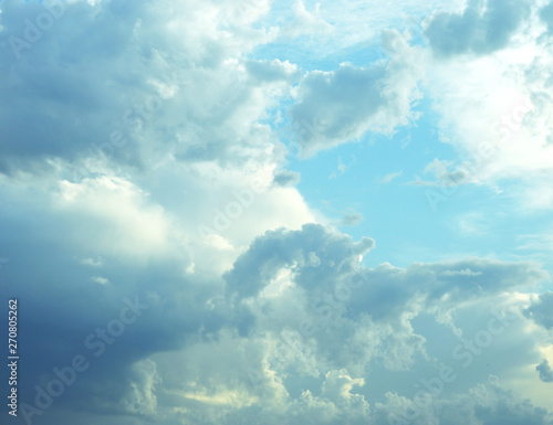 Blue sky with white clouds  © Batura