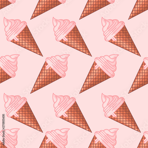 Seamless pattern icons. Bakery texture. Colored icon. In trendy flat style isolated on white background. Vector illustration.
