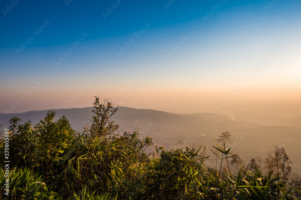 Aerial view, landscape from the top of mountain Aerial view, landscape from the top of mountain