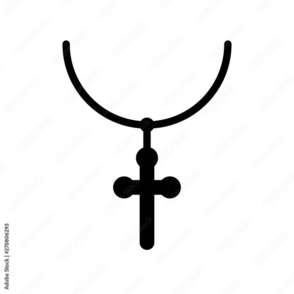 Necklace vector illustration, Isolated solid style icon Necklace vector illustration, Isolated solid style icon