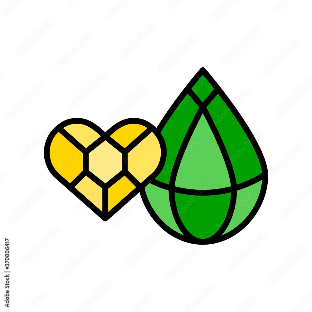 Gemstone vector icon, filled style editable outline
