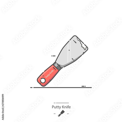 Putty Knife - Line color icon