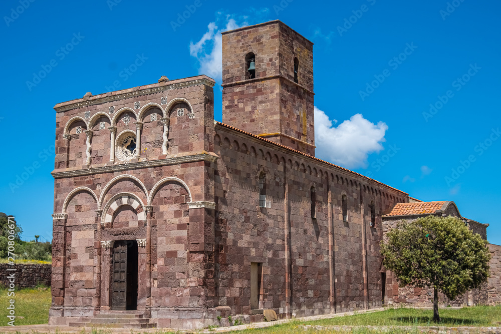 The exquisite church of Nostra Signora di Tergu, province of Sassari , Sardinia, Italy.  One of the most outstanding examples of Romanesque architecture in the island