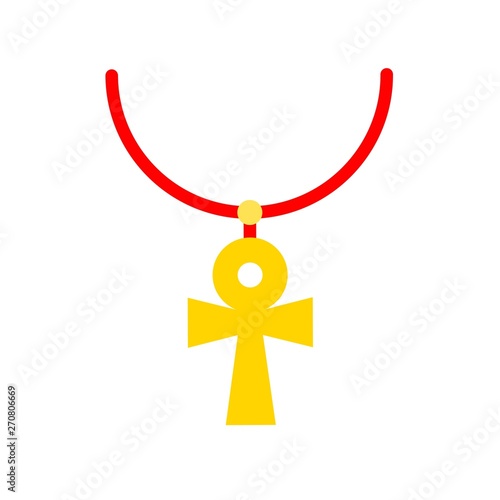 Necklace vector illustration, Isolated flat style icon