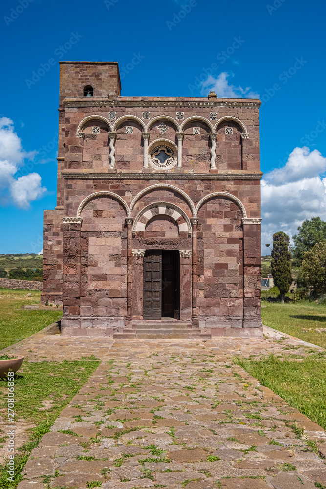 The exquisite church of Nostra Signora di Tergu, province of Sassari , Sardinia, Italy.  One of the most outstanding examples of Romanesque architecture in the island